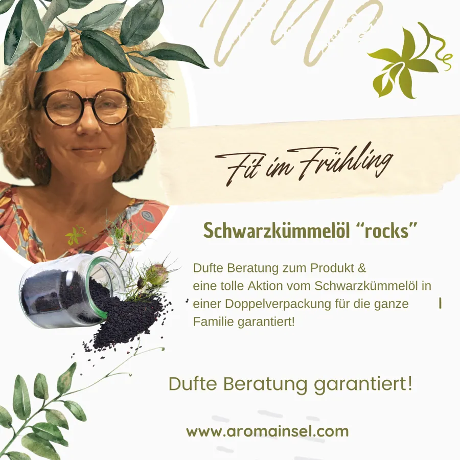 Bio-Schwarzkümmelöl in Aktion