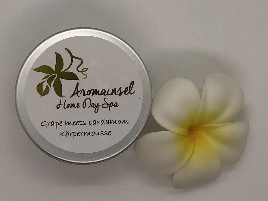 Grape meets cardamom – Körpermousse – Sonnenstrahlen und Glücksgefühle